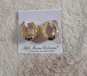 Gold and Silver Hoop Earrings